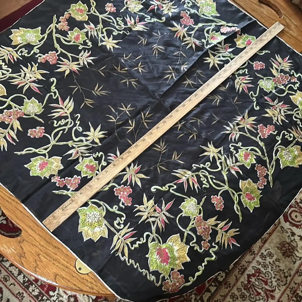 Vintage Exotic Floral Print Scarf